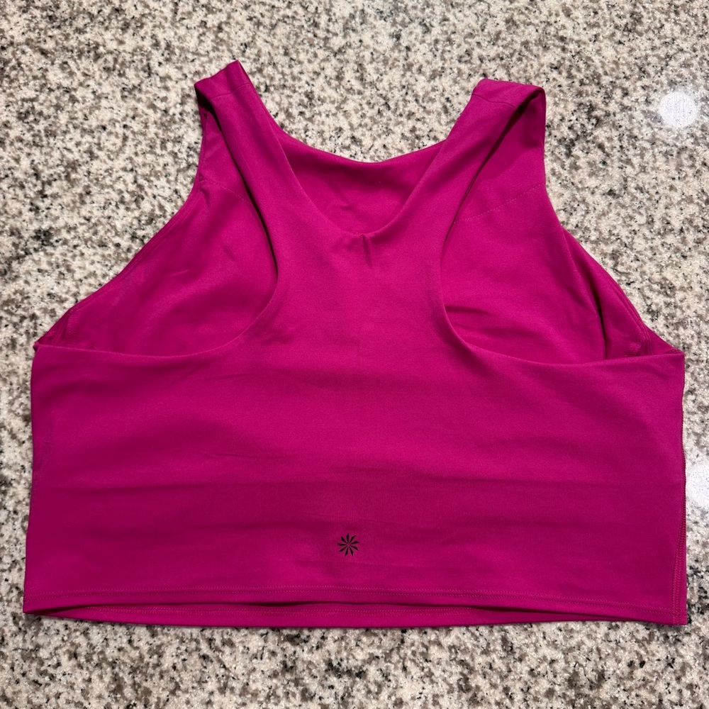 Athleta Fuchsia Pink Racerback Crop Size XL